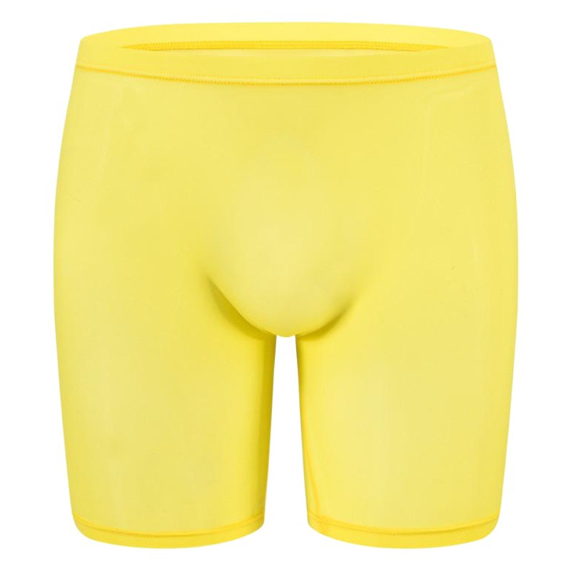 Foreign Trade Amazon Men's Boxer Pants One Piece Ice Silk Boxer Pants Transparent Sexy Men's Underwear Solid Color Trousers
