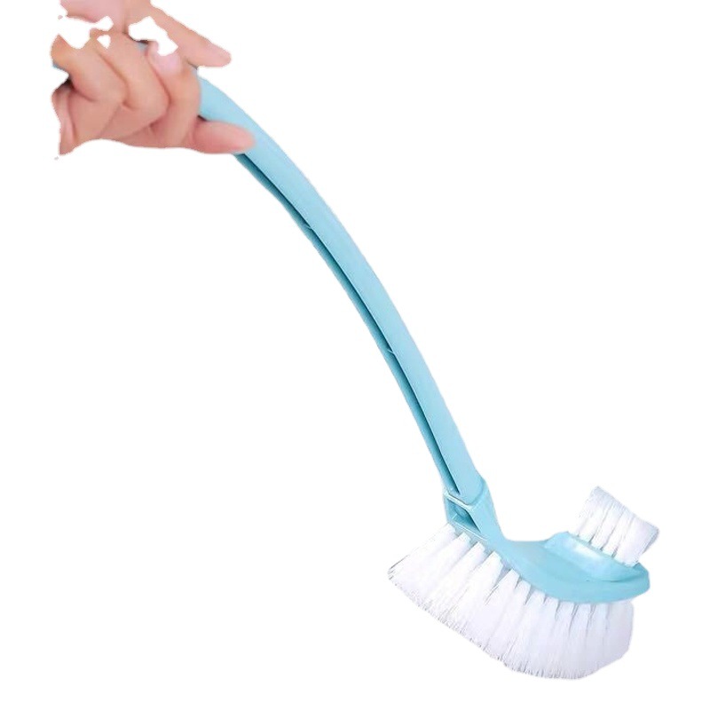 Toilet Cleaning Toilet Brush Set Household Long-Handled Toilet Brush with Base Plastic Soft-Bristled Toilet Brush Without Dead Corners