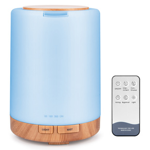 Amazon Hot Sale Aroma Smoker 300ml Home Automatic Aroma Machine Humidifier Wood Grain Ultrasonic Aromatherapy Machine
