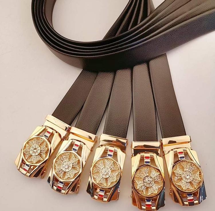 新款时来运转皮带自动扣男士腰带商务休闲腰带男可旋转男式腰带|ru