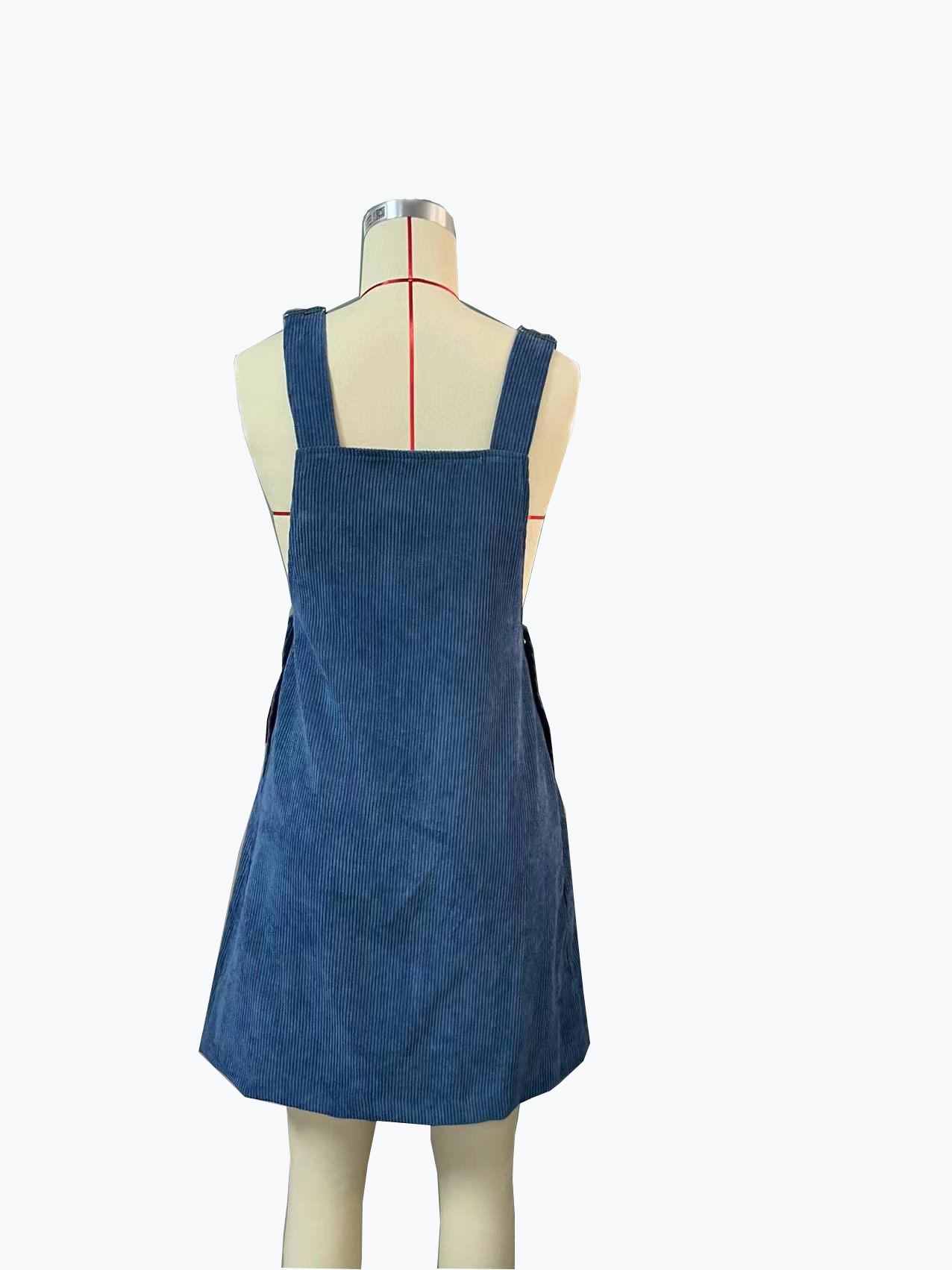 Abito donna in velluto a coste vestito con spalline_voghion.com