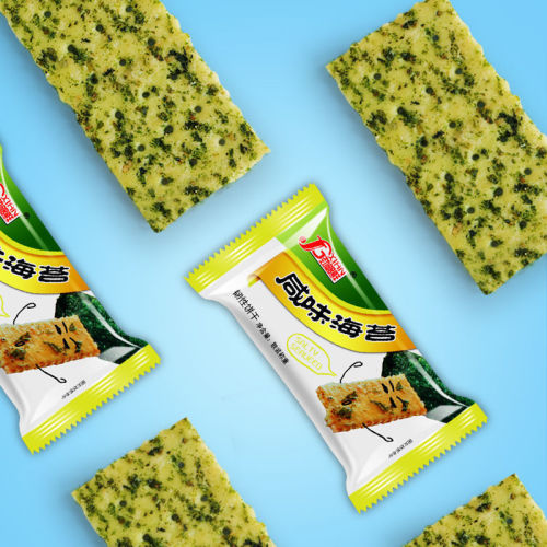 Seaweed biscuits, salty seaweed crackers, meal replacement breakfast, internet celebrity satiating cravings, delicious snacks, bulk wholesale