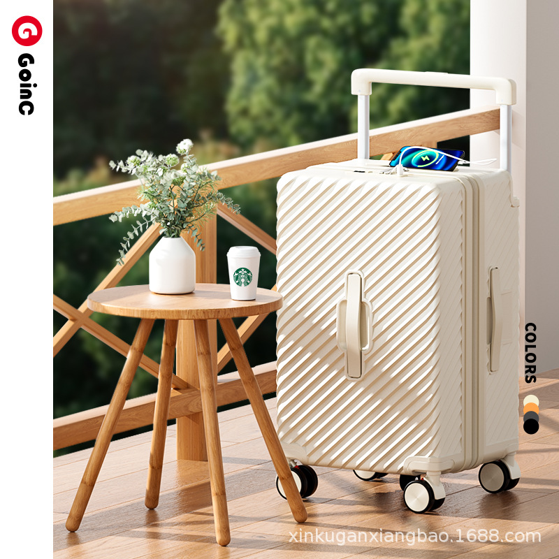 Maleta de varilla de tracción ancha para mujer, gran capacidad, cinco ruedas, caja de contraseña de viaje de alto valor, caja de cuero para hombre, gruesa, fuerte y duradera