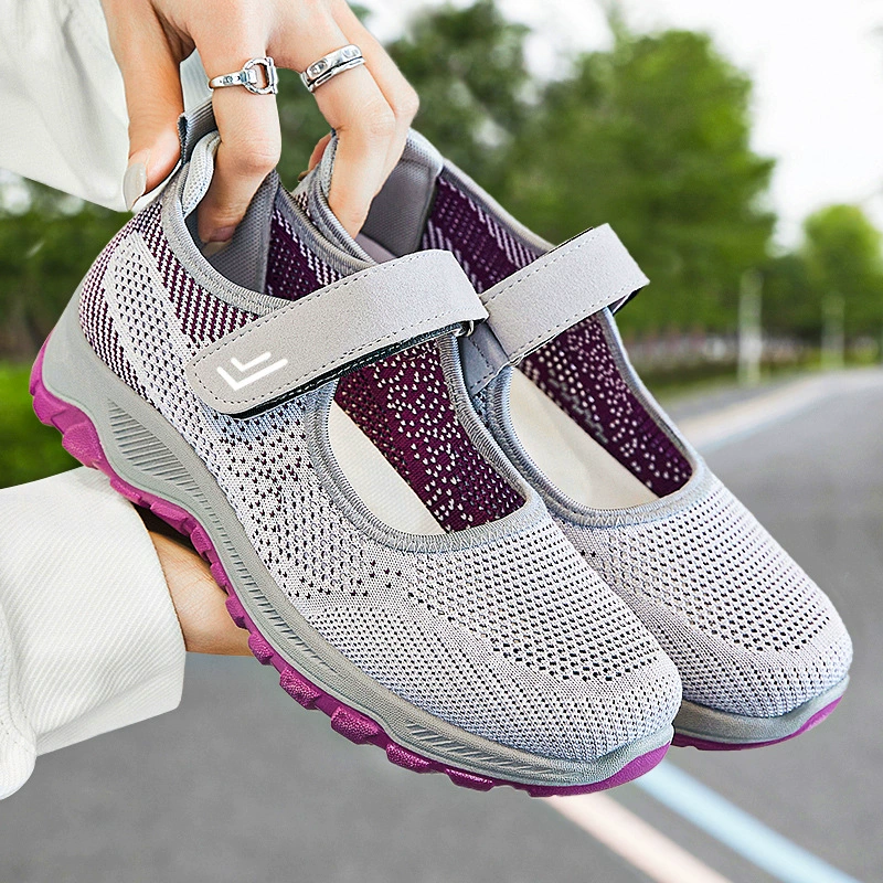 Обувь женская 2024 весна новая внешняя торговля женская обувь удобная липучка пожилая мама обувь трансграничная обувь для ходьбы