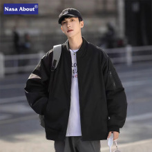NASA飞行员夹克外套男女秋冬款情侣美式工装春秋休闲加厚棒球棉服