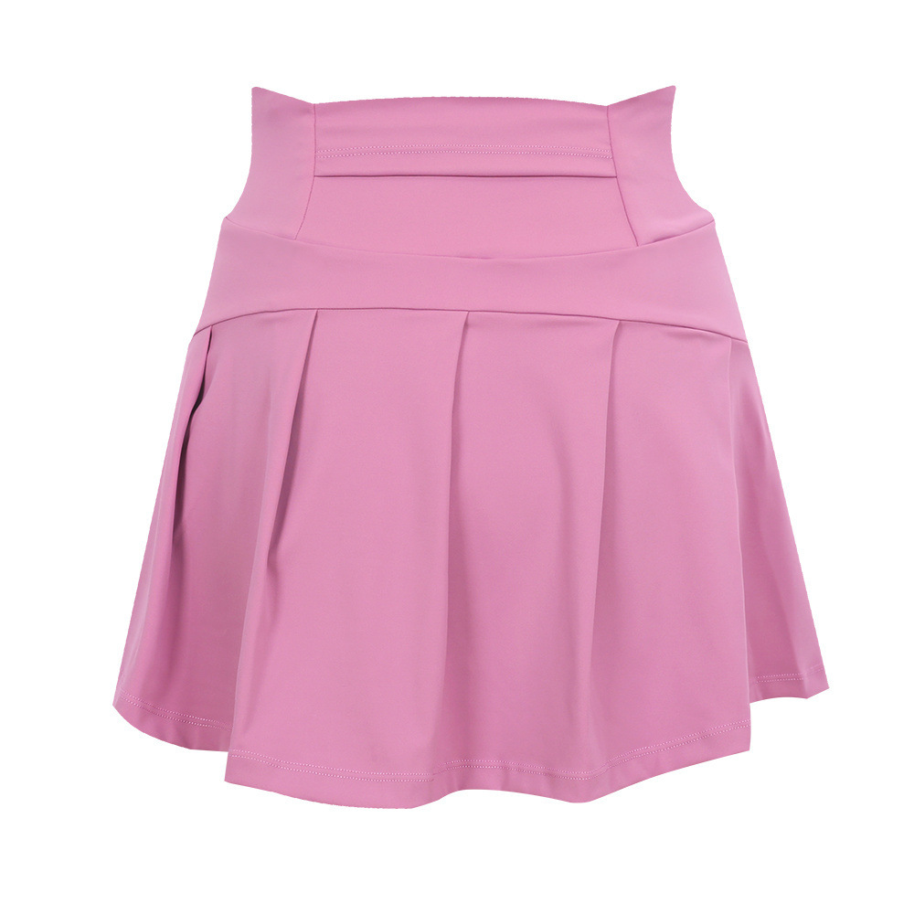 Falda de tenis de nailon estilo Lulu, de alta elasticidad, de seda helada, fina, transpirable, antiexposición, para yoga y deportes, para mujer.