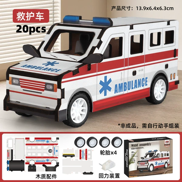 Warrior, wooden constructor, ambulance