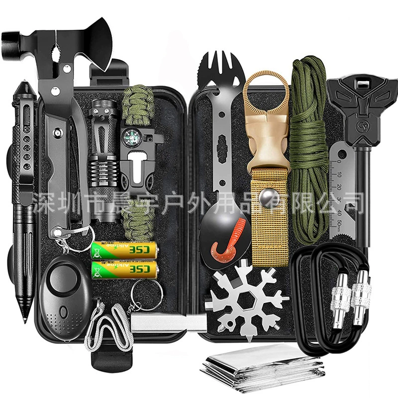 Amazon Outdoor Survival Survival First-aid Box Expened Camp Multifunctional Tool Camping Equipment Set