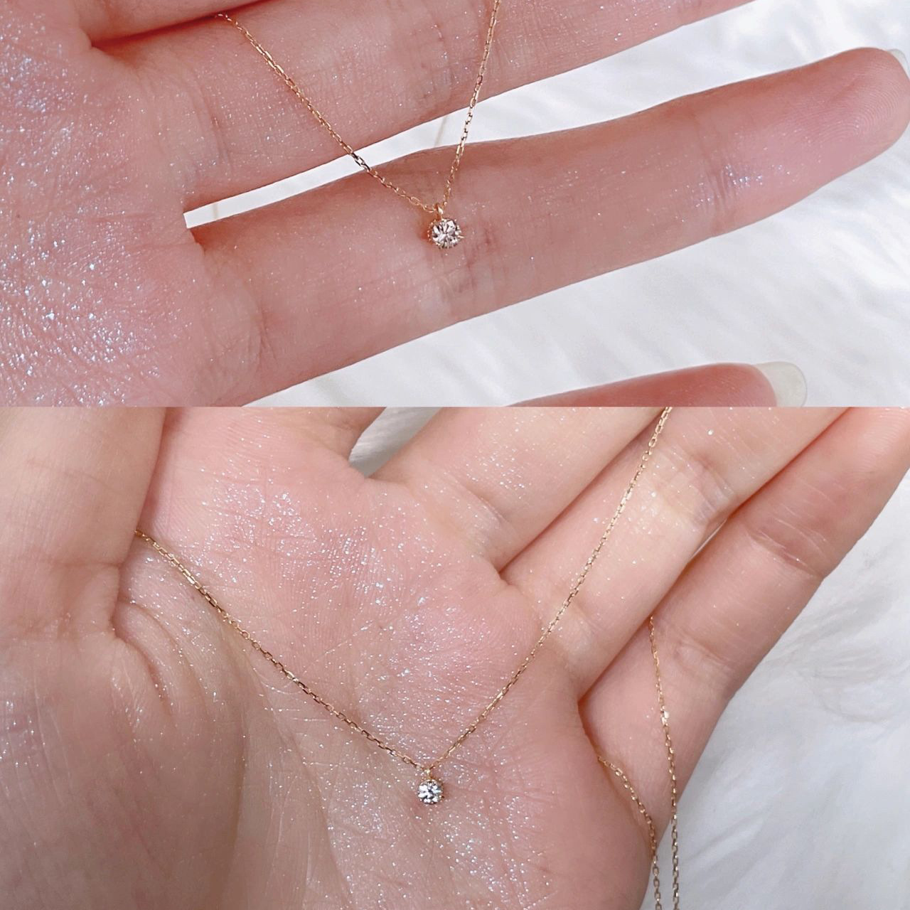 Aria Flash Diamond Basic Round Diamond Necklace Temperament Simple Small Temperament Sweet Mori Niche Exquisite Necklace
