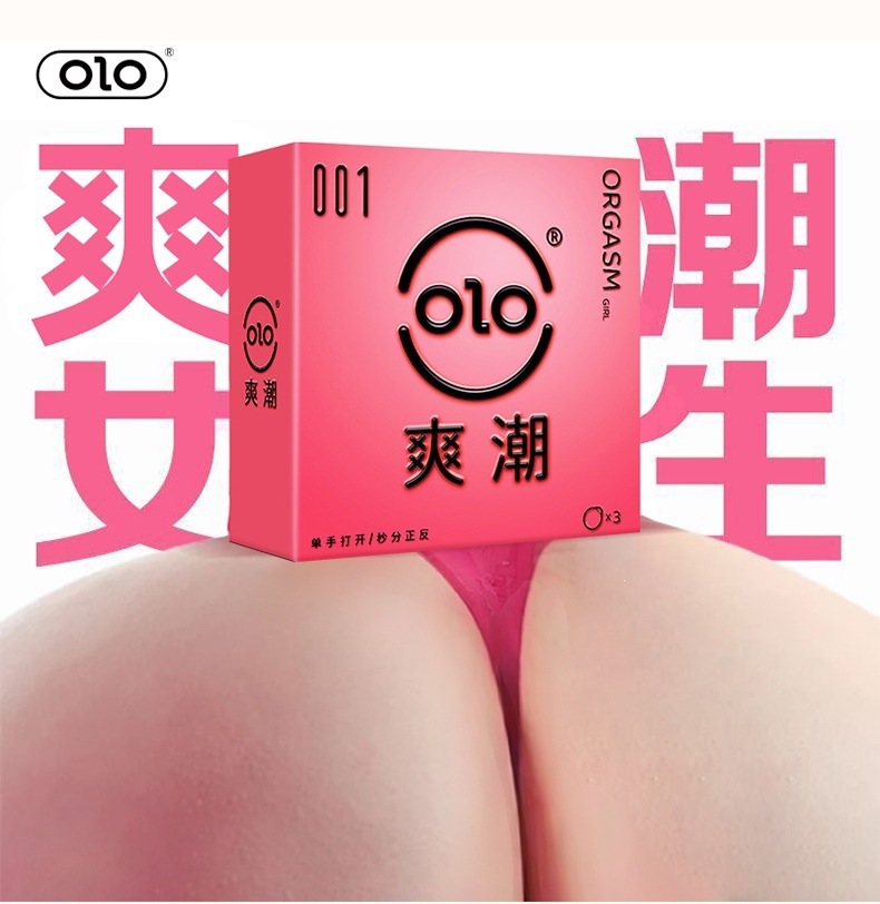 OLO Orgasmic Condoms 3-Pack with Hyaluronic Acid Lubricant, Natural Latex — detail image 1
