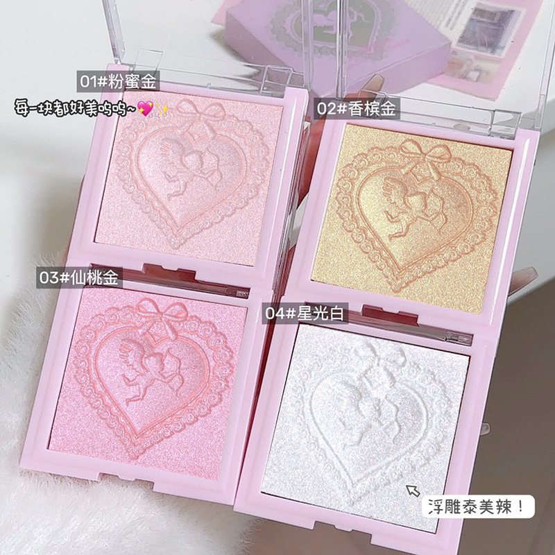 ZVEV tierna niña pura deseo hada con flash fino fiesta estudiante maquillaje sobrenatural blanco novato monocromático alto brillo polvo de reparación