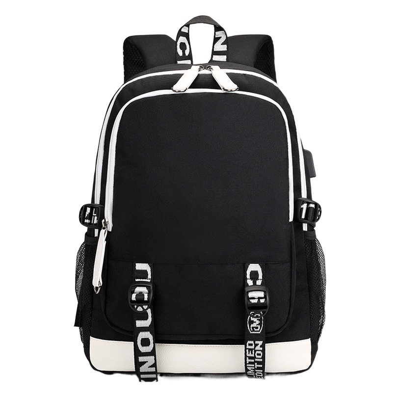 La nueva mochila de tela Oxford transfronteriza recargable para estudiantes universitarios y de secundaria mochila para hombres y mujeres mochila de moda casual