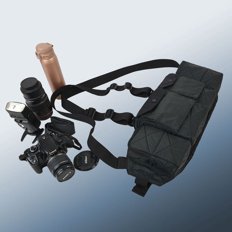 Yeud doble hombro fotografía chaleco cintura bolsa SLR correa de la Cámara crossbody lente de disparo rápido bolsa de carga digital