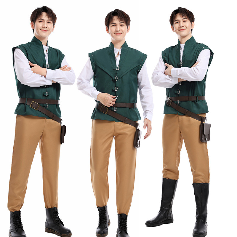 Halloween Costume Prince Lettuce Flynn Ryder Cosplay Costume Stage Performance Disney Halloween Cross-Border