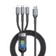 Source factory one drag three 100W super fast charging data line three in one line for Apple Huawei Android universal