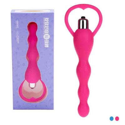 后庭震动拉珠 肛门震动棒  硅胶拉珠  可以OEM 深圳成人用品生产|ms