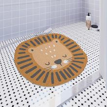 北欧风家用浴室现代简约洗浴防滑垫卫生间易打理丝圈地垫pvc脚垫