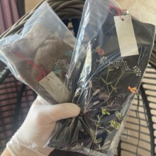 日本minaperhonen皆川明文艺复古植物花卉棉混中筒袜女过膝小腿袜