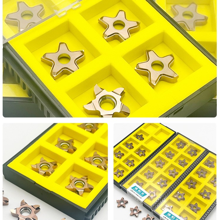 通装伊斯卡五角槽刀片PENTA17螺纹前扫切断切槽刀片走芯机加工