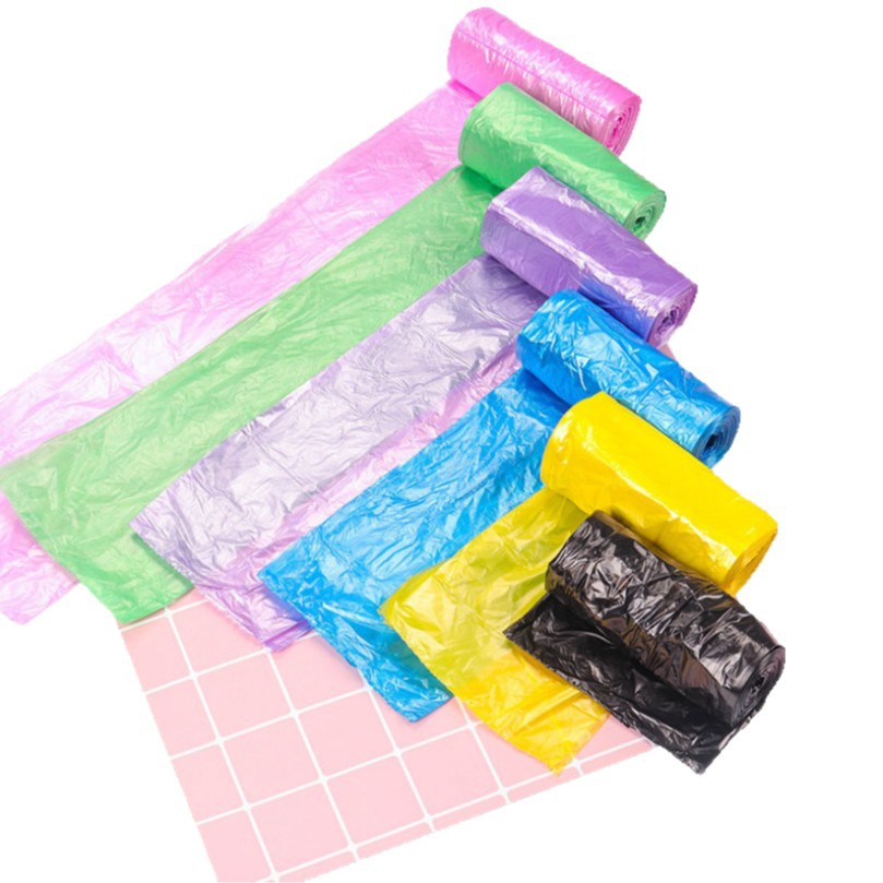 Punto de ruptura engrosada cocina doméstica chaleco portátil bolsa de basura nuevo material de color bolsa de basura grande 100 piezas