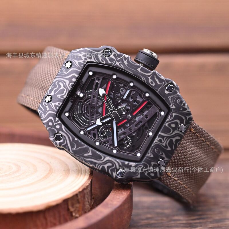 2026 New Model Richard Carbon Fiber Barrel-Shaped Mechanical Wristwatch Men's High-End Skeleton Sports Watch RM67 Wholesale 2026 New Model Richard Carbon Fiber Barrel-Shaped Mechanical Wristwatch Men's High-End Skeleton Sports Watch RM67 Wholesale