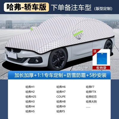 Car cover, sunshade, rain: Car clothing - other-haval-compatible-please-specify-the-year-and-model-when-placing-your-order-silver-velvet-cotton-upgraded-and-thickened-version-windproof-rainproof-and-frost-resistant