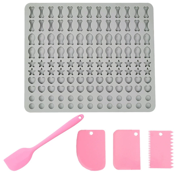 Mannequin head, mold, fuchsia scraper, set, 3 pieces, 212g