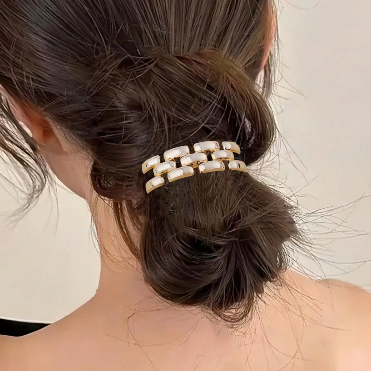 Cuerda para el cabello de metal de viento frío minimalista, anillo para el cabello de aleación, nuevo estilo coreano, coleta de caballo de alta calidad, corbata para el cabello, corbata para el cabello, corbata para el cabello