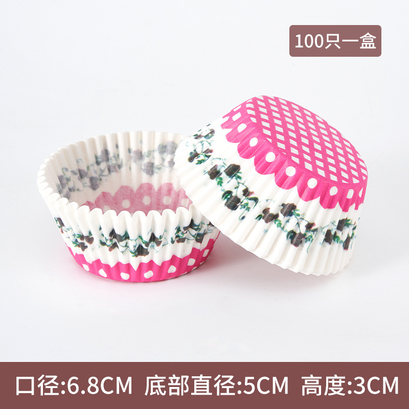 Hot sale pastel de papel a prueba de aceite 100 paquetes de postre de alto rendimiento pastel de nieve niang base de papel de horneado tazas