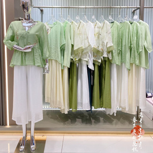 Meng Qinglan 2025 Xia Guofeng New Chinese Brand Discount Women's Wear Withdrawal Container Final Inventory Clearance Hangzhou Sijiqing