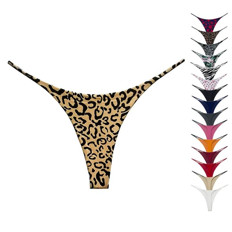 Женское белье G010T, европейское и американское, тонкие бретельки, сексуальные стринги, низкая талия, двойной слой, бикини из чистого хлопка, Т-образная форма.