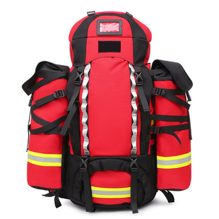 Firefighting Personal Carrying Backpack Large Capacity Backpack with Reflective Strips Material Backpack Emergency Backpack