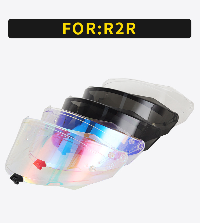 Cross-Border Motorcycle Helmet R2R Lens Compatible with Motorcycle Helmets R2R/R2Rpro Windproof and Sun Protection Safety Lens