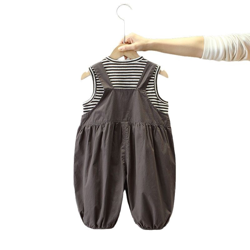 7861 traje de verano para niños 2025 nuevos baby baby de moda para niños ropa de verano de dos piezas marca de moda