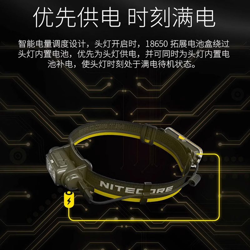 NITECOREナイトコール夜オフロードヘッドライト18650拡張電池ケースはNU40 43 50に適している|undefined