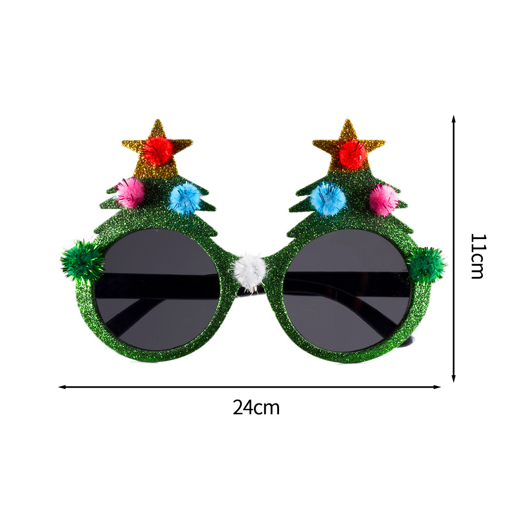 Gafas de Navidad con diseño de copos de nieve, disfraz, dibujos animados, para adultos y niños, con astas, regalo, montura de gafas, fiesta, gafas divertidas