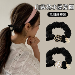 韩系山茶花小肠发圈女2025新款高级感时尚气质百搭高弹力耐用发绳