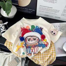 【玩偶T恤】儿童纯棉短袖T恤夏季新款卡通立体半袖宝宝休闲宽松体