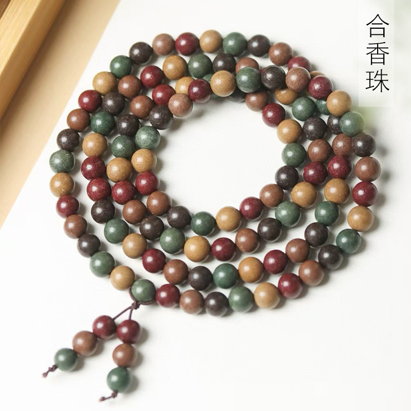 Five Elements Incense Bead Bracelet Specifications 0.8×117 Men's and Women's Rosary Cute Style Decorative Jewelry Manufacturer Wholesale