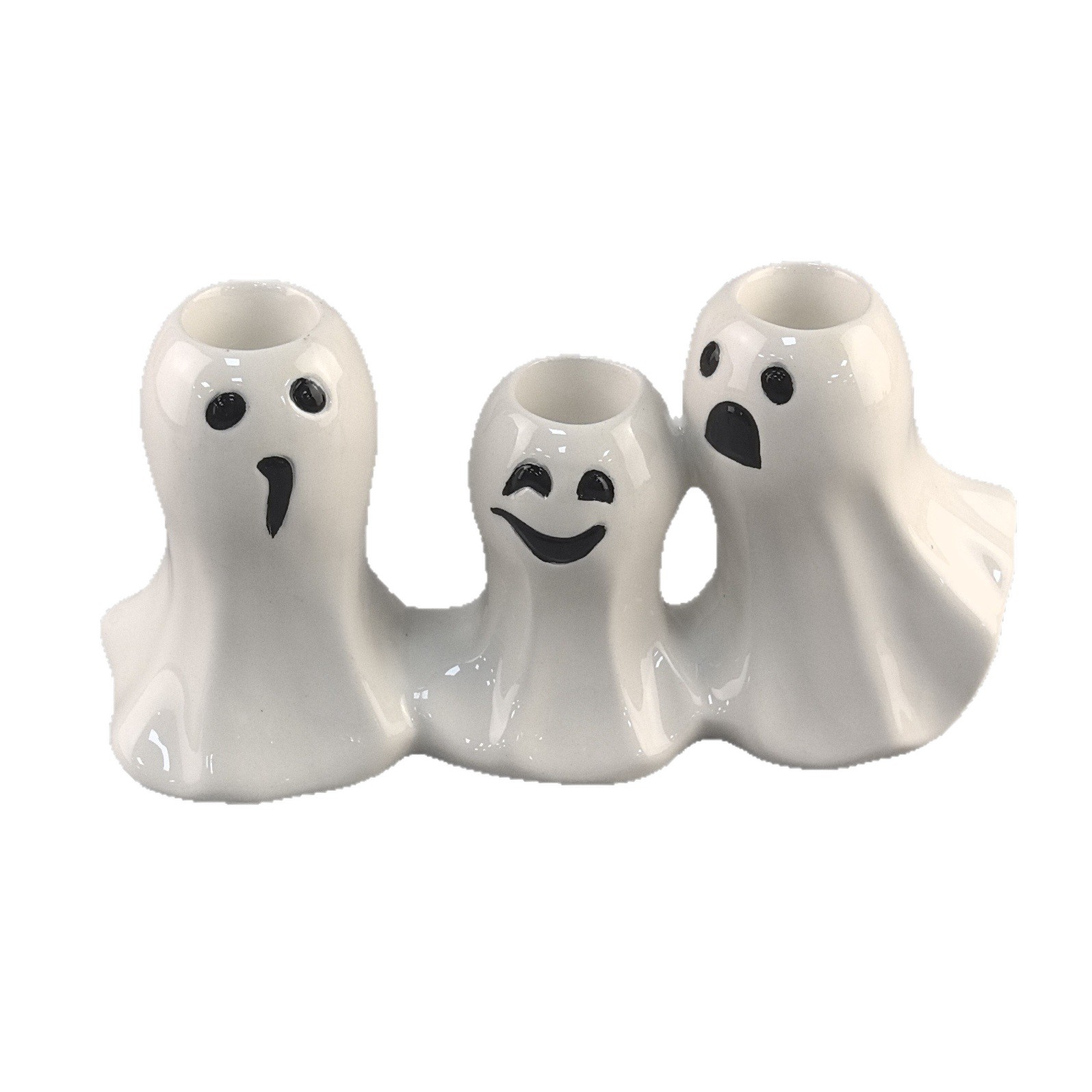 Creatividad de Halloween extraña vacaciones tres fantasmas de cerámica mesa de regalo de vacaciones fantasmas de cerámica artesanía