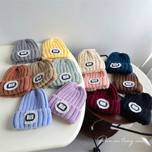 秋冬季宝宝蕾丝标针织毛线帽儿童保暖护耳防风百搭加厚套头帽子