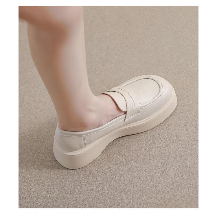 Retro Damen Loafers Im Britischen Stil Mit Dicker Sohle_voghion.com