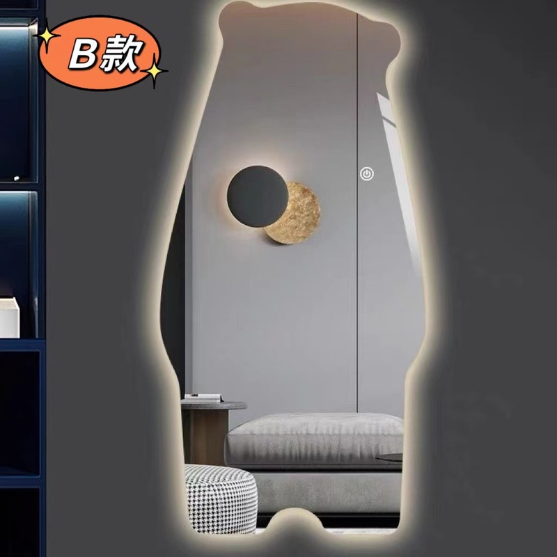 熊のシリーズの異形の服装の化粧鏡は壁を掛けて発光のledランプの店舗の家庭の壁掛けの全身の鏡をタッチします。|undefined