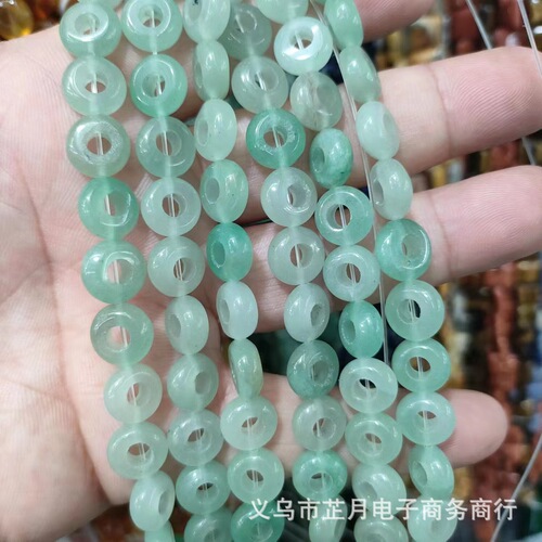 Jade Pendant Tiger Eye Stone Pendant Large Hole Tiger Eye Stone Pendant Necklace Accessory Abacus Bead Pendant Jade Bead Pendant