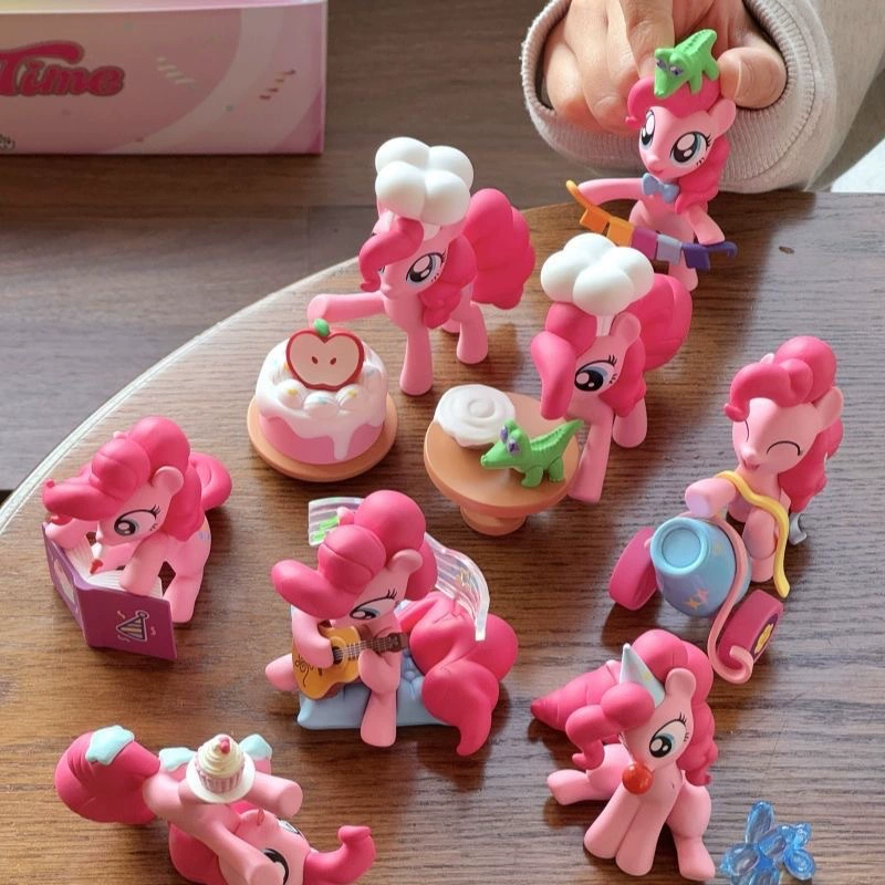 Набор минифигурок «Rainbow pony», капсульная игрушка 9 предметов, коллекция Pinkie Pie для дня рождения