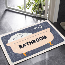 跨境专供仿羊绒吸水进门地垫地毯浴室门口垫子卫生间卡通脚垫批发