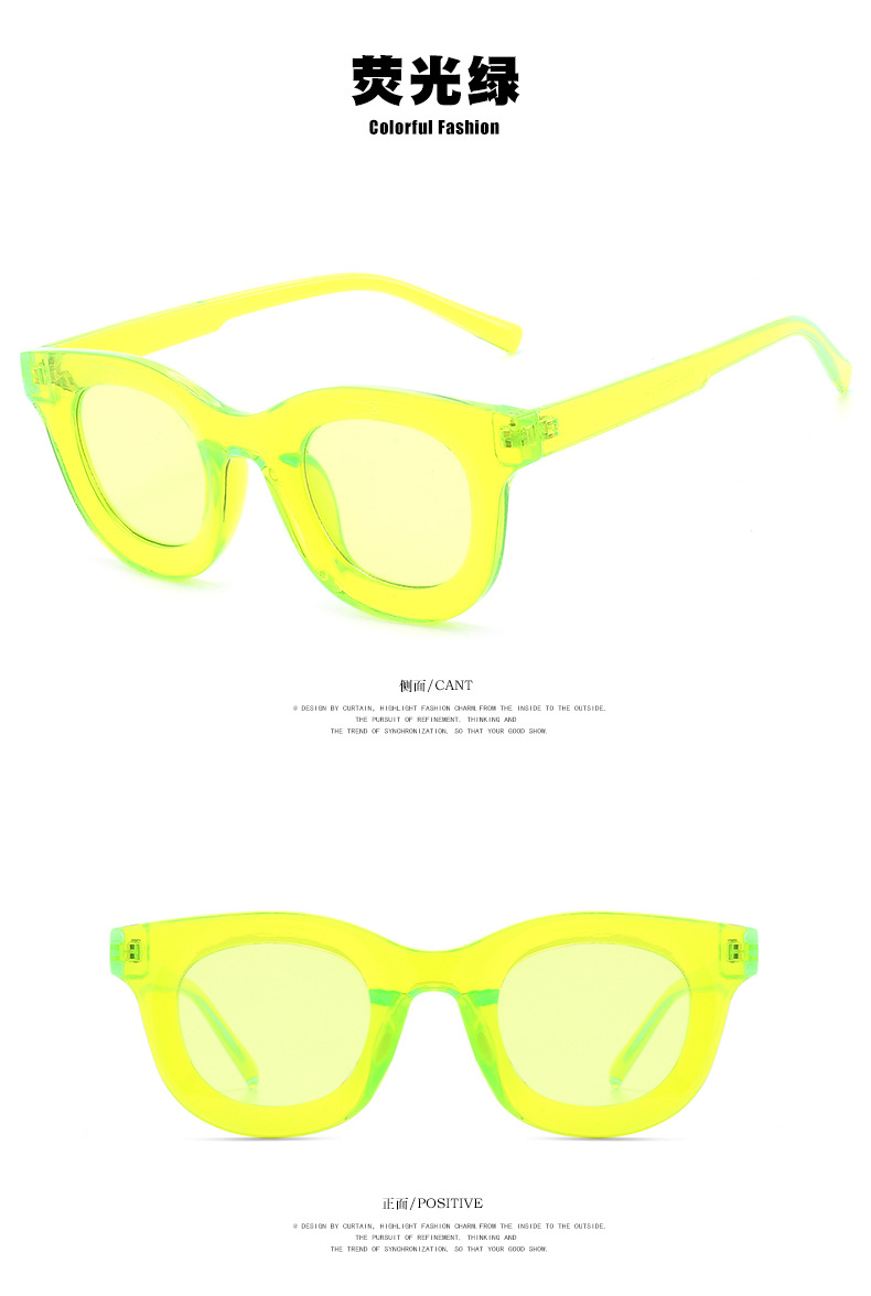 70g Weight UV400 Protection Lens Material Outdoor, Travel, Party, Fishing Occasion Women'S, Men'S, Unisex Gender Hip-Hop, Retro, Fashion, Simple Style Style Grey, White, Red, Green, Fluorescent Green, Blue, Yellow, Black Color Hip-Hop Retro Fashion UV400 Protection Women's Sunglasses 14