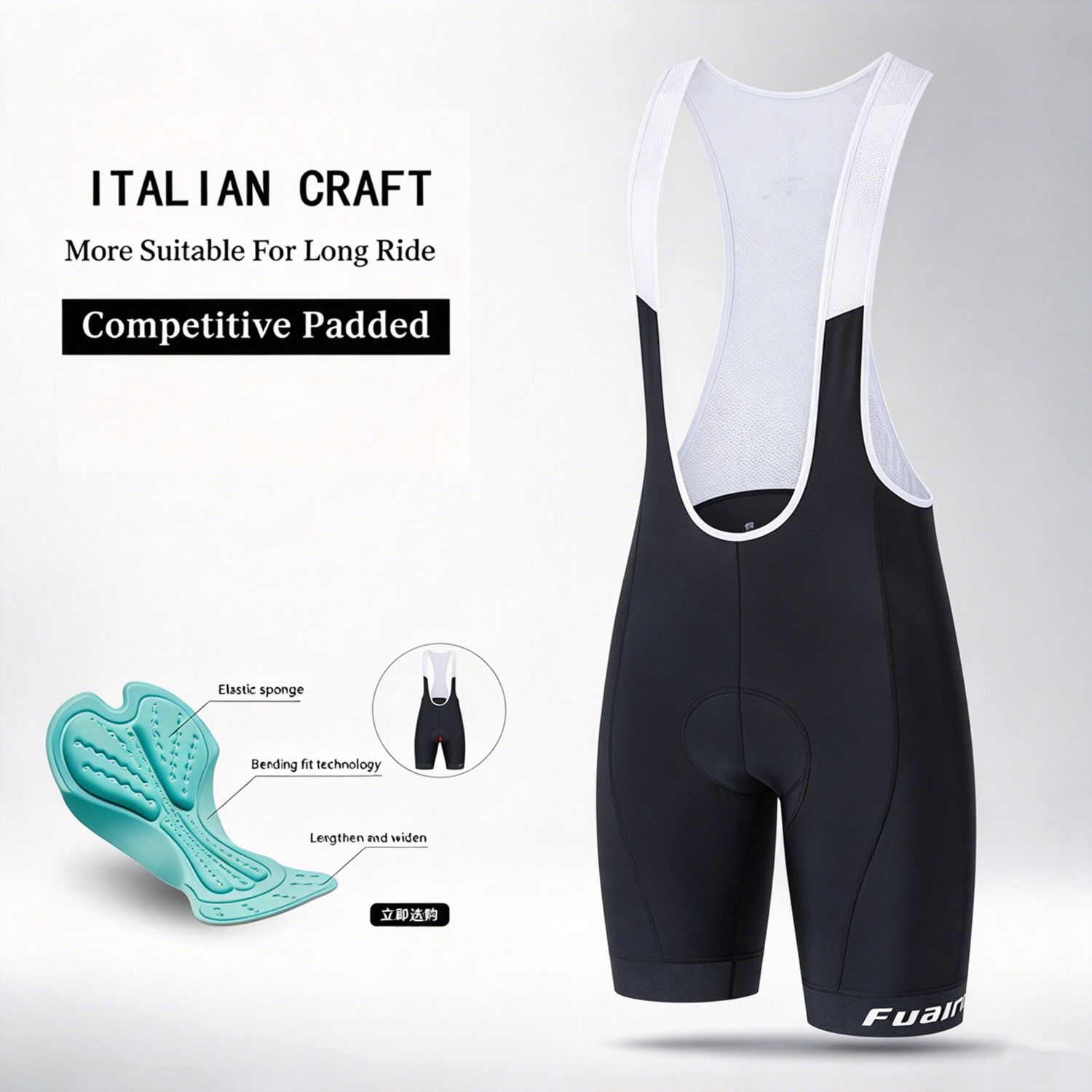 Elastic Interface Cycling Shorts, Bicycle Bib Shorts, Breathable Quick-Dry Pants, In-Stock Sale