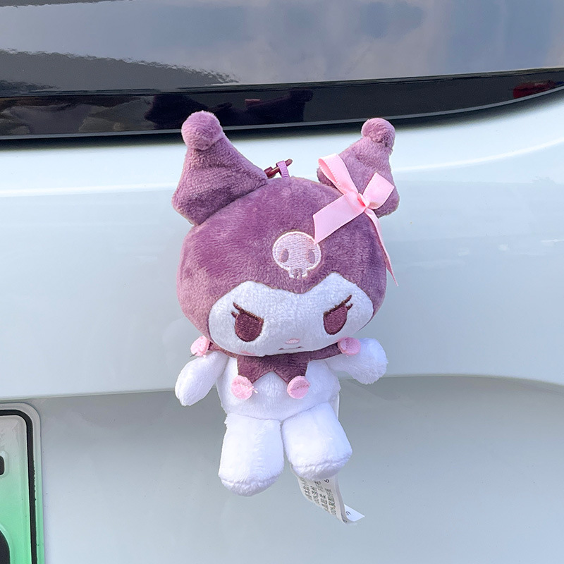 Purple electric car with bow, pendant