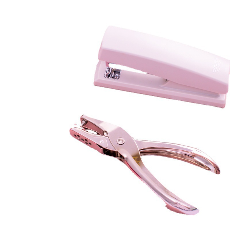 Gran grapadora de ahorro de mano de flores de embalaje de copia grapadora estudiante de oficina puncher